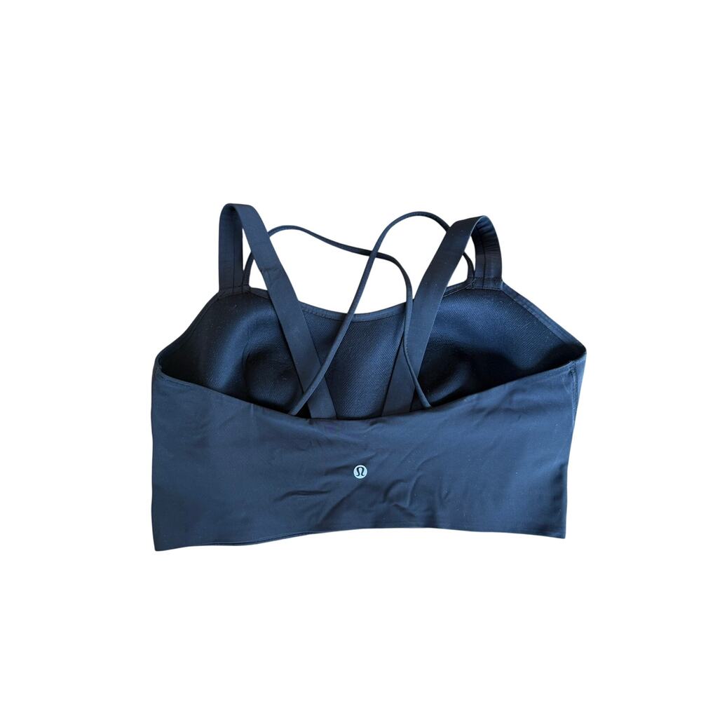 Lululemon Like a Cloud Longline Bra Black Size 14 D/DD Strappy Crossback Gym - Picture 2 of 4